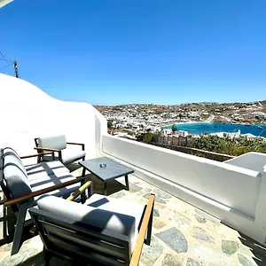 Modern Cycladic Sea View House Hébergement de vacances Ornos (Mykonos)